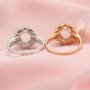 Keepsake Breast Milk 7x9MM Oval Ring Settings Resin Solid 14K/18K Gold DIY Ring Blank Band for Gemstone 1212076-1