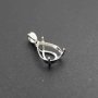 1Pcs Multiple Size Prong Bezel Settings For Tear Pear Drop Shape Gems Facted Cz Stone Solid 925 Sterling Silver DIY Pendant Charm Settings Tray 1431034