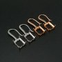 1Pair 8x10MM Rectangle Hook Earrings Settings Rose Gold Plated Solid 925 Sterling Silver Bezel DIY Supplies for Gemstone Jewelry 1706059