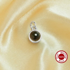 Keepsake Minimalist Personalized Projection Round Pendant,Solid 925 Sterling Silver Round Charm,Custom Photo Memorial Photo Jewelry Supplies 1431270