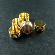 20pcs 4x6mm 14K light gold plated brass glass tube base bezel DIY glass dome supplies findings 1534007