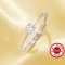 Minimalist Solitaire Round Simulated Diamond Ring With 4MM Round White Cubic Zirconia,Solid 925 Sterling Silver Ring,Simple Adjustable Ring 6210344
