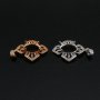 8x10MM Oval Prong Pendant Settings Vintage Flower Rose Gold Plated Solid 925 Sterling Silver Charm Bezel for Gemstone 1421166