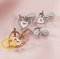 Solid 14K Gold Heart Prong Pendant Settings for Gemstone with Moissanite Accents DIY Supplies 1431035-1