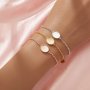 Keepsake Breast Milk Resin Oval Bezel Bracelet Settings,Solid 14K 18K Gold Bracelet,Minimalist Bracelet,DIY Bracelet Supplies 7''+2'' 1900332