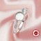 Keepsake Breast Milk Resin Round Ring Settings,Solid Back 925 Sterling Silver Birthstone Ring,Art Deco Infinity Bezel Ring,DIY Ring Supplies 1212098