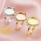 Keepsake Breast Milk 8x10MM Pear Ring Settings Resin Solid 14K Gold Moissanite Accents DIY Ring Blank Band for Gemstone 1294327-1