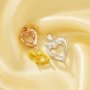 Heart prongss Pendant Settings,Solid 925 Sterling Silver Rose Gold Plated Charm,Minimalist Heart Pendant,DIY Pendant Supplies For Gemstone 1431551
