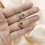 1Pcs 7x9MM Oval Halo Free Form Shank Rose Gold Plated Solid 925 Sterling Silver Adjustable Prong Ring Settings Blank for Gemstone 1224032