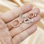 1Pcs Multiple Sizes Rose Gold Silver Prong Bezel Settings For Oval Cz Stone Solid 925 Sterling Silver DIY Pendant Charm Tray 1421098