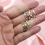 Keepsake Solid 9K 14K 18K Gold Ring Settings for Breast Milk Resin 2x4MM Marquise Bezel with 2mm Birthstone Stackable Ring Curved Bezel 1294287