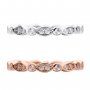 Art Deco Full Eternity Ring,Vintage Style Marquise Stackable Ring,Solid 925 Sterling Silver Rose Gold Plated Stacker Ring,DIY Ring Supplies 1294532