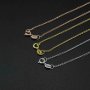 1Pcs 1.4MM Thick 16-22Inches Rose Gold Plated Solid 925 Sterling Silver Rolo Chain Necklace DIY Supplies Findings 1320007