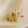 3-6MM Round Breast Milk Resin Cup Studs Earrings Settings,14K Gold Filled Studs Earrings Bezel,DIY Jewelry Supplies 1706100