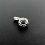 1Pcs 6-8MM Simple Round Prong Bezel Settings For Cz Stone Solid 925 Sterling Silver DIY Pendant Charm Tray 1411207