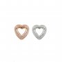 1Pcs 8MM Heart Prong Pendant Charm Settings Simple Rose Gold Plated Solid 925 Sterling Silver DIY Bezel Tray for Gemstone 1431068