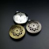 5pcs 33MM vintage style victorian stamping filigree antiqued silver,bronze,silver women fashion round photo locket pendant cahrm 1111062