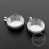 5pcs 16mm round bezel 5mm depth silver floating pendant charm supplies 1411199-5