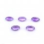 5Pcs Oval Purple Amethyst February Birthstone Faceted Cut Loose Gemstone Natural Semi Precious Stone DIY Jewelry Supplies 4120123