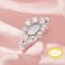 4x7MM Keepsake Breast Milk Resin Oval Ring Bezel Settings,Flower Solid 14K 18K Gold Ring,Moissanite Art Deco Solid Back Ring,DIY Ring Supplies 1222153