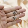 1Pcs 10MM Round Crown Bezel Mermaid Tail Antiqued Solid 925 Sterling Silver Adjustable Ring Settings Supplies 1213043