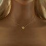 8MM Keepsake Breast Milk Resin Round Bezel Pendant Necklace Settings,Solid 925 Sterling Silver Rose Gold Plated Chain Necklace 16''+2'' 1411457