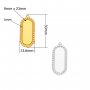 9x23MM Oval Bezel Stainless Steel Pendant Settings,Yellow Gold Silver Pendant Charm,Art Deco Oval Pendant,DIY Pendant Supplies 1431529
