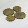 20Pcs 18-25MM Round Brass Lace Bronze Antiqued Pendant Bezel Settings for DIY Jewelry Supplies 1411308
