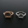 1Pcs 5-8MM Cushion Square Prong Ring Settings Blank Adjustable Halo Rose Gold Plated Solid 925 Sterling Silver DIY Bezel for Gemstone 1294189