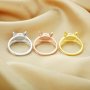 10MM Keepsake Breast Milk Resin Cat Bezel Ring Settings,Solid 925 Sterling Silver Rose Gold Plated Ring,Art Deco Ring,DIY Ring Supplies 1294599