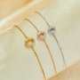 Halo Oval Prong Bezel Bracelet Settings,Solid 925 Sterling Silver Rose Gold Plated Bracelet,Pave CZ Stone Oval Bracelet,DIY Bracelet Supplies 1900341