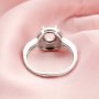 6MM Double Halo Prongs Ring Settings,Solid 14K Gold Moissanite Ring Bezel,Gemstone Supplies 1215031