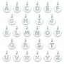 10MM Round Initial Letter Charm,Solid 925 Sterling Silver Rhodium Plated Charm,Alphabet Charm,DIY Custom Name Charm 1431173