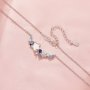 Keepsake Breast Milk Resin Star Bezel Pendant Blank Settings Necklace With Color CZ Stone,Solid 14K 18K Gold Necklace 16''+2'' 1431483