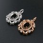 1Pcs 6x8MM Oval Prong Pendant Settings Vintage Style Rose Gold Plated Solid 925 Sterling Silver Charm Bezel Tray DIY Supplies for Gemstone 1421143