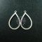 3pcs 24*40MM 925 sterling solid silver drop shape DIY pendant charm jewelry findings 1820273