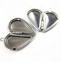 5pairs 29mm brass antiqued silver vintage lover heart pairs photo locket pendant charm supplies 1133001