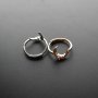 1Pcs 3MM Middle 2MM Two Sides Bezel Round Simple Rose Gold Silver Gemstone Cz Stone Prong Bezel Solid 925 Sterling Silver Adjustable Ring Settings Moon 1214035