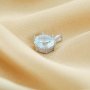 8MM Round Sky Blue Topaz Birthstone Pendant Charm,Solid 925 Sterling Silver Charm,November Birthstone Pendant,DIY Birthstone Jewelry 1411324