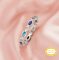 Full Band Keepsake Breast Milk Resin 2MM Round Bezel Ring Settings,Birthstone Solid 14K 18K Gold Ring,Marquise Art Deco Stackable Eternity Ring 1295080