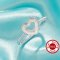 Keepsake Breast Milk Resin Heart Channel Ring Settings,Solid 925 Sterling Silver Ring,Minimalist Heart Ring,DIY Ring Supplies 1295045-1