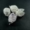 6pcs 16x16x25mm silver plated filigree flower DIY beads cap earring chandelier supplies 1820181