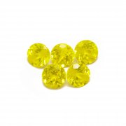 1Pcs Round Faceted Yellow Lumogarnet,Fluorescent Ce YAG,Yttrium Aluminum Garnet,Loose Gemstone,Manmade Crystal,UV Blacklight Dayglow 4110203