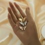 4MM Round Prong Pendant Settings,Butterfly Solid 925 Sterling Silver Rose Gold Plated Pendant Charm,DIY Pendant Supplies For Gemstone 1411455