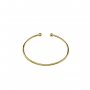 1Pcs Silver Gold Plated Brass Double Balls End Wire Bracelet Bangle DIY Beading Supplies 1900226