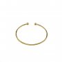 1Pcs Silver Gold Plated Brass Double Balls End Wire Bracelet Bangle DIY Beading Supplies 1900226