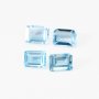 Natural Emerald Cut Rectangle Faceted Sky Blue Topaz Gemstone November Birthstone DIY Loose Semi Precious Gemstone DIY Jewelry Supplies 4170017