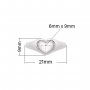 6x9MM Keepsake Breast Milk Resin Heart Bezel Ring,316L Stainless Steel Resin Silver Ring,DIY Ring Blank Supplies 1295035