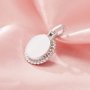 Keepsake Breast Milk Resin Round Bezel Pendant Settings,Solid 14K 18K Gold Pendant,Minimalist Art Deco Round Pendant,DIY Pendant Supplies 1411438