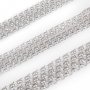 18Inches White Plated Necklace Chain,Cable Chain,Solid 925 Sterling Silver Necklace,DIY Necklace Supplies 1314022